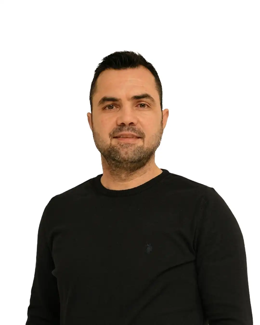 Gülümseyen bir çalışan adamın portre fotoğrafı